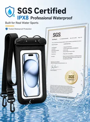 2-Pack Large Waterproof Phone Pouch — 3