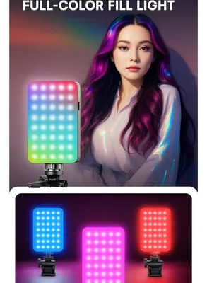 مصباح تصوير جيبي RGB ببطارية 3000mAh — 2