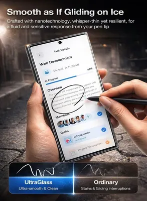 واقي شاشة شفاف لهاتف Samsung Galaxy S24 Ultra — قطعتان — 3