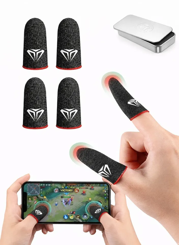 4-Pack Mobile Gaming Finger Sleeves · Green
