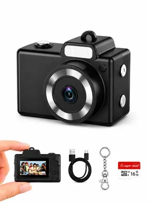 كاميرا كلاسيكية صغيرة بدقة 720P مع بطاقة 16GB
