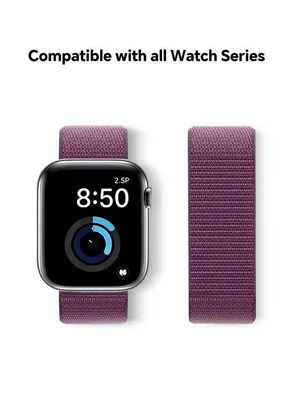 سوار نايلون رياضي لساعة Apple Watch بمقاسات 42–49 مم