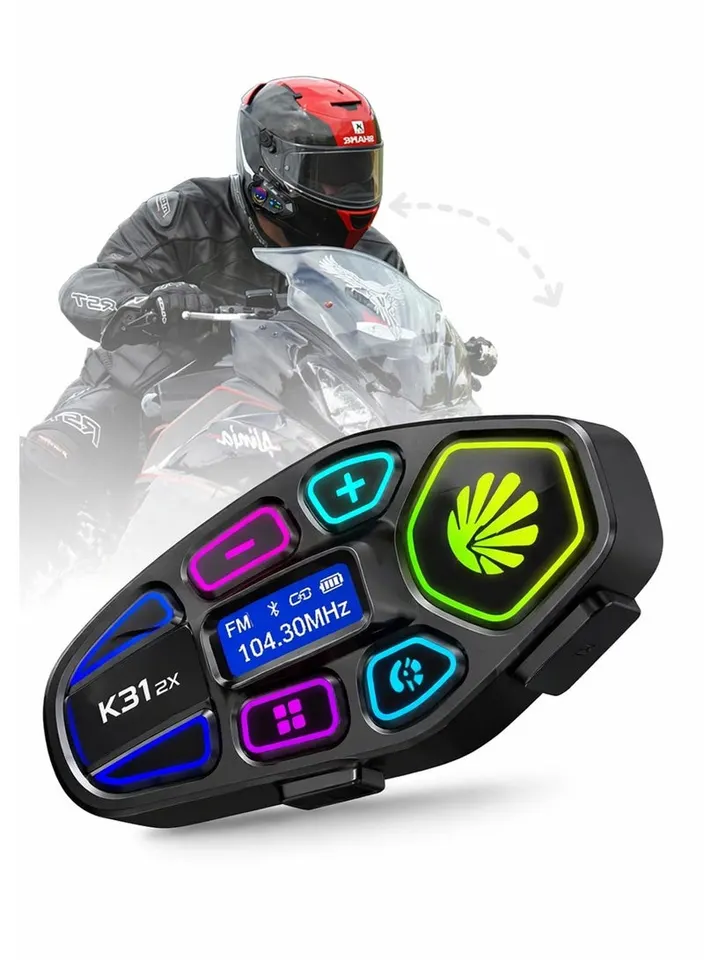 Bluetooth 6.0 Helmet Headset · 16H