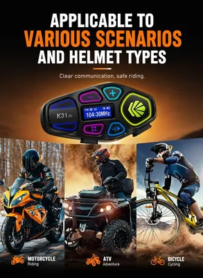 Bluetooth 6.0 Helmet Headset · 16H — 3