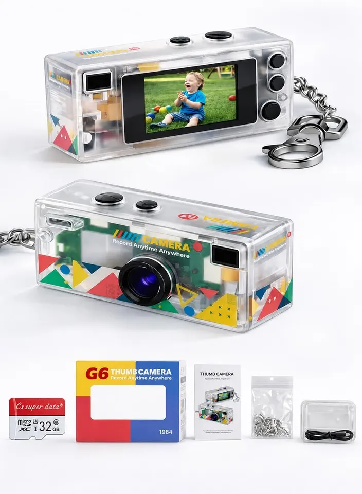 1080P Mini Retro Camera · Transparent