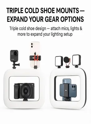 20W Handheld RGB Vlogging Light · 1500mAh — 3
