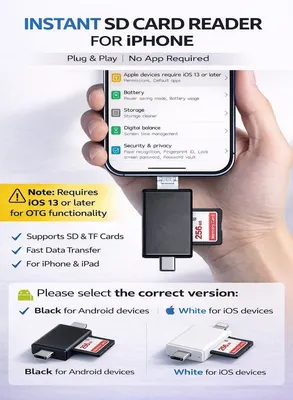 7-in-1 USB-C Card Reader · Black — 3