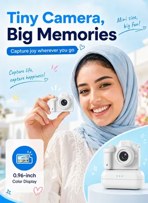 كاميرا رقمية صغيرة بتعليقة مفاتيح وتصميم Y2K — 2