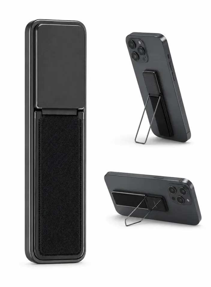 Ultra-Slim Phone Grip & Stand · Black