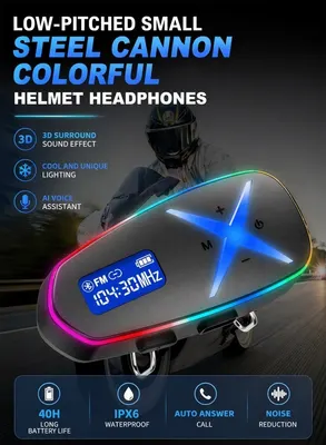 Motorcycle Helmet Speakers with 40H Battery Life — 2