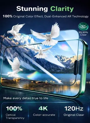 2 Pack iPhone 16 Pro Max Screen Protector 6.9 Inch HD Tempered Glass — 2