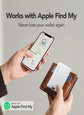 2-Pack Apple Find My Wallet Trackers · White — 2
