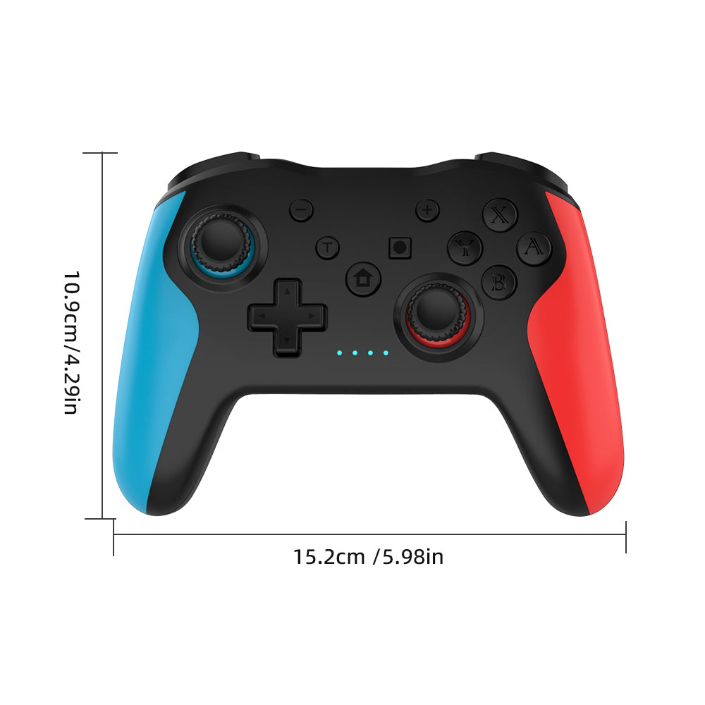 NEYECAM Bluetooth 4.0 Wireless Game Controller for Nintendo Switch / PC / Android – Turbo, Vibration, 6-Axis Gyro, Type-C Charging