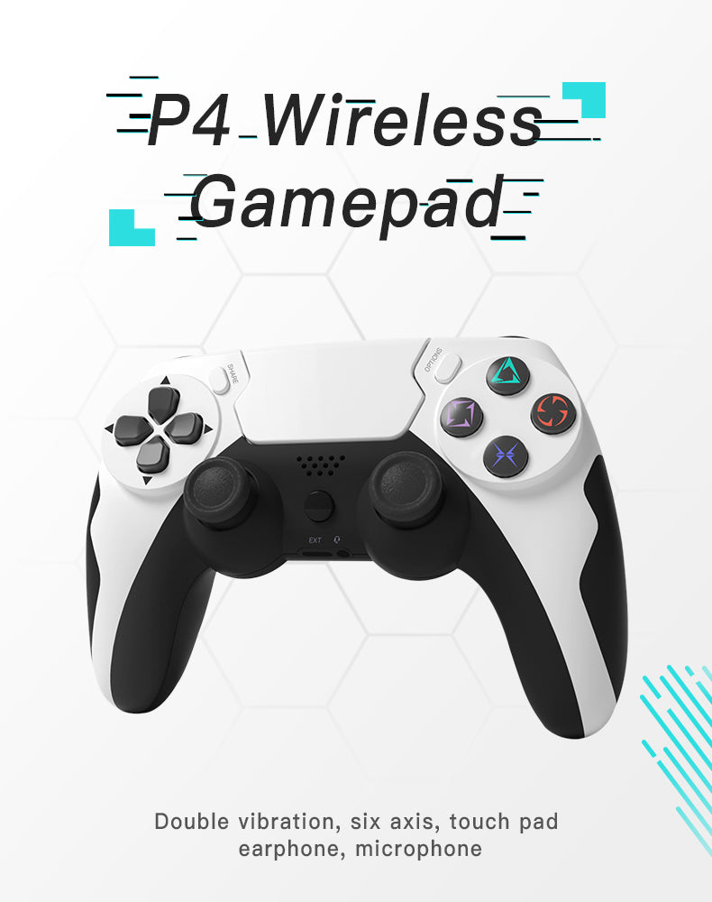 NEYECAM Bluetooth Wireless Controller for PS4 with Turbo Six Axis Audio Jack and Motion Sensor