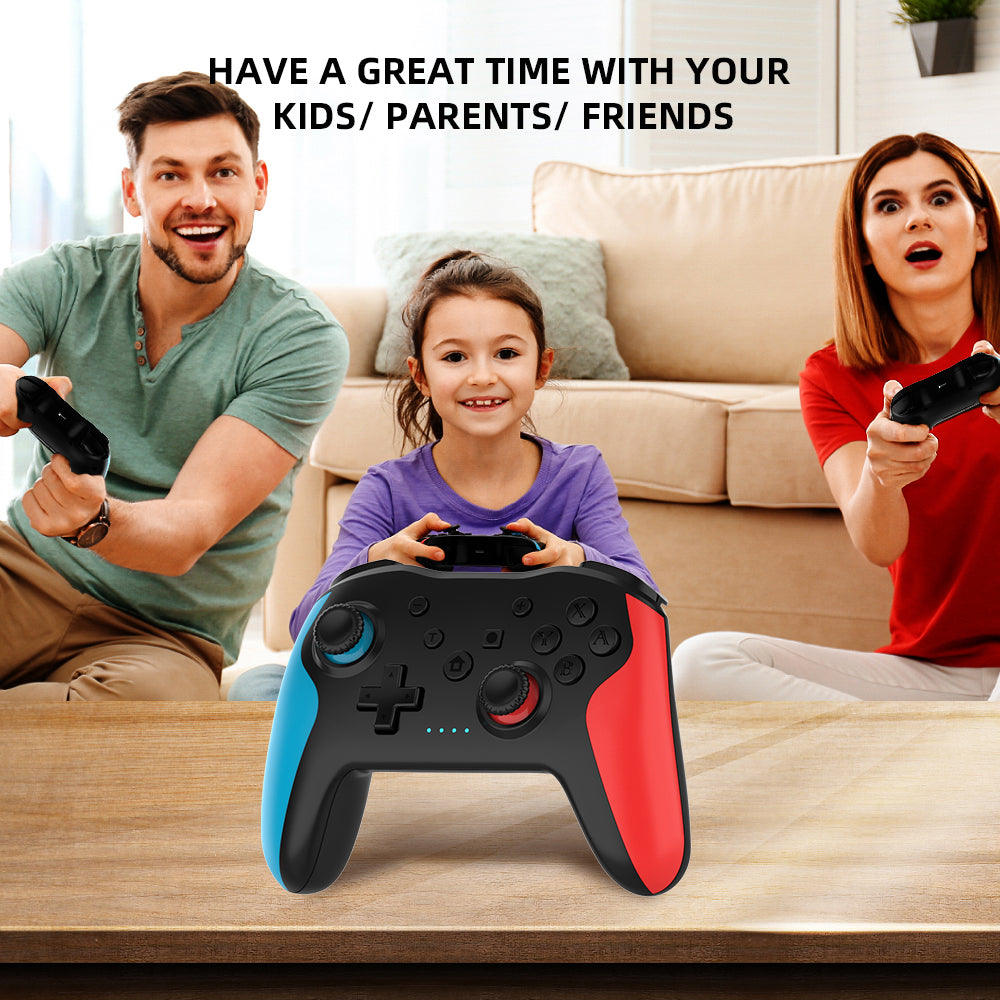 NEYECAM Bluetooth 4.0 Wireless Game Controller for Nintendo Switch / PC / Android – Turbo, Vibration, 6-Axis Gyro, Type-C Charging