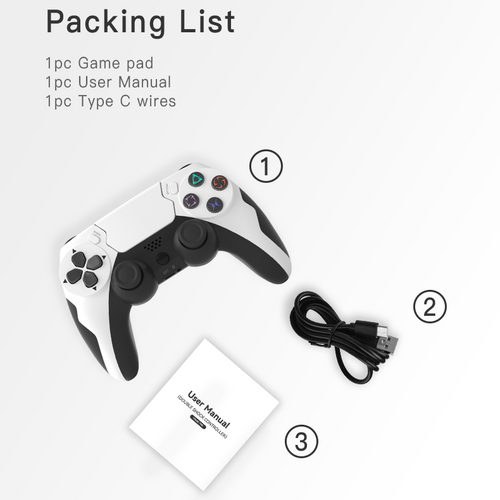 NEYECAM Bluetooth Wireless Controller for PS4 with Turbo Six Axis Audio Jack and Motion Sensor