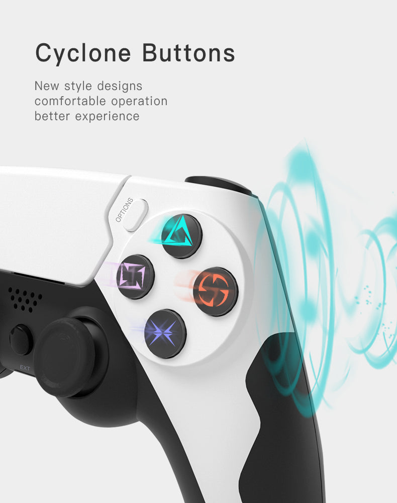NEYECAM Bluetooth Wireless Controller for PS4 with Turbo Six Axis Audio Jack and Motion Sensor