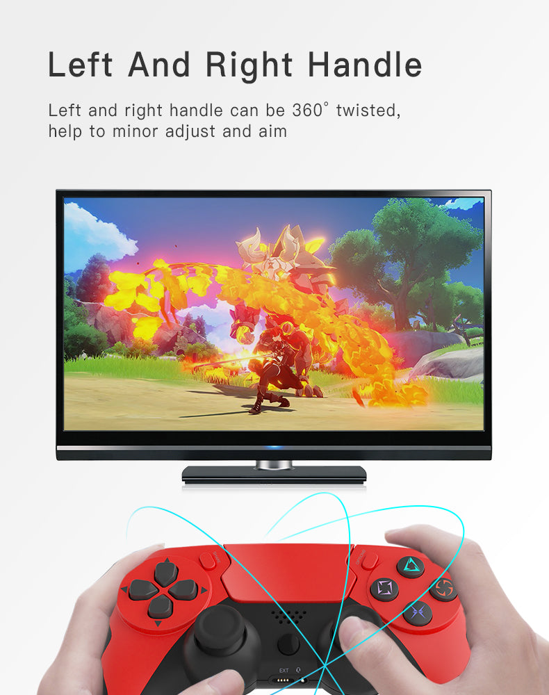 NEYECAM Bluetooth Wireless Controller for PS4 with Turbo Six Axis Audio Jack and Motion Sensor