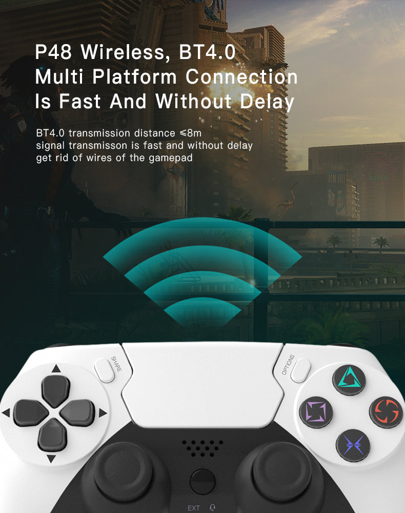 NEYECAM Bluetooth Wireless Controller for PS4 with Turbo Six Axis Audio Jack and Motion Sensor