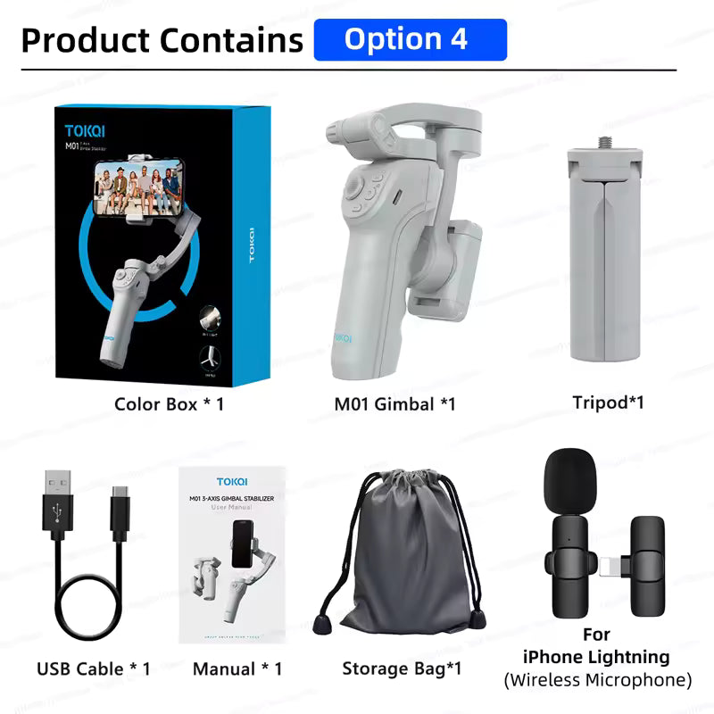 TOKQI-M01 Three-axis Smart Gimbal
