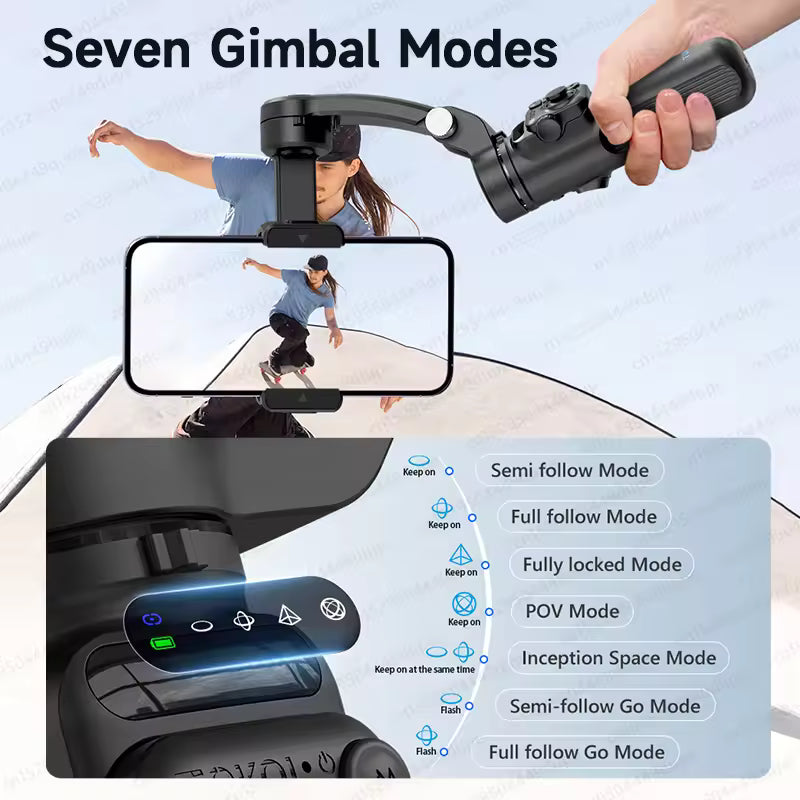TOKQI-M02 Three-Axis Smart  Detachable Remote Control  AI Stabilizer